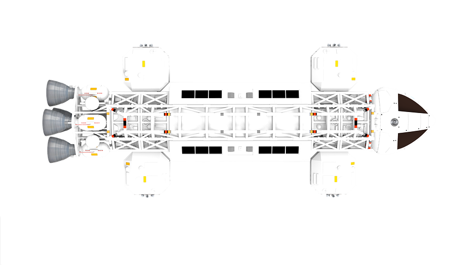 Spaceship to Mars top view